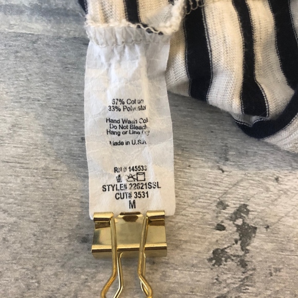 Anthro W5 Concepts Striped Embellished Hem Tee - Picture 8 of 8